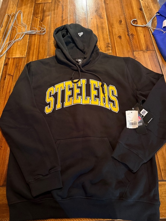 New Era Other - New Era Men’s Steelers Black Hoodie with Yellow Arch Logo